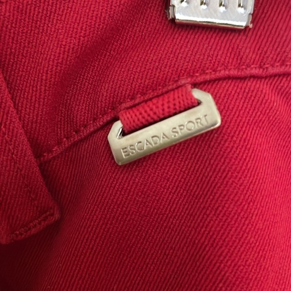 ESCADA SPORT "Linda" Red Jeans  Stretch Size 38  Made In Italy - Picture 5 of 6